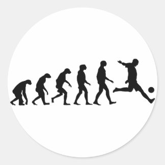 Evolution of Soccer Classic Round Sticker