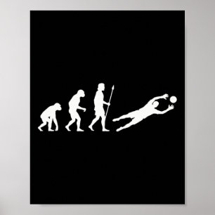 Evolution Of Soccer Goalkeeper Footll Goalie Divin Poster