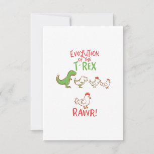 Evolution Of The T-Rex RAWR! Funny Dino Chicken Card