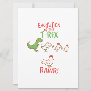 Evolution Of The T-Rex RAWR! Funny Dino Chicken Save The Date