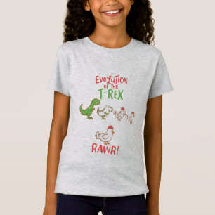 Evolution Of The T-Rex RAWR! Funny Dino Chicken T-Shirt