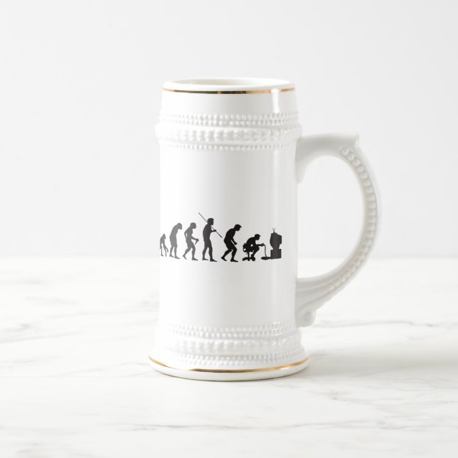 Evolution of Video Games Gaming Gamer Beer Stein (Right)