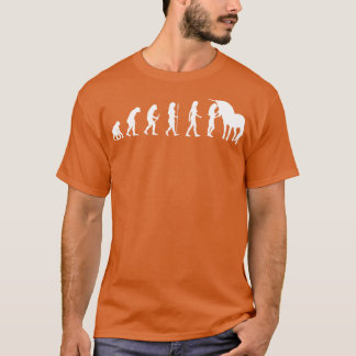 Evolution Of Woman Unicorn Lover Gift Idea T-Shirt