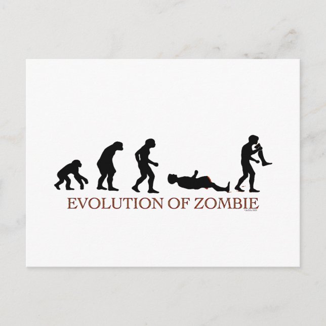 Evolution of Zombie Postcard (Front)