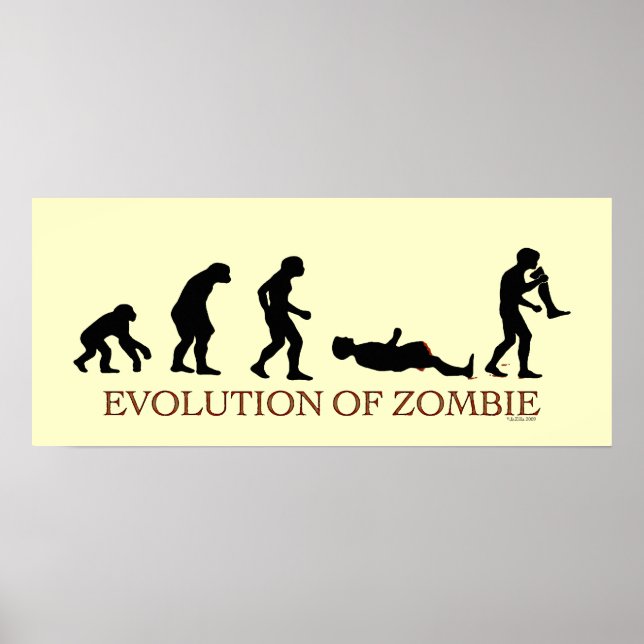 Evolution of Zombie Poster (Front)