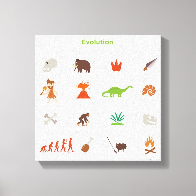 Evolution Pattern Canvas Print (Front)