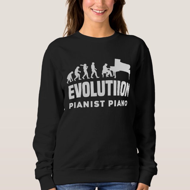 Evolution Piano Musician Keyboard Orchestra  1 Sweatshirt (Front)