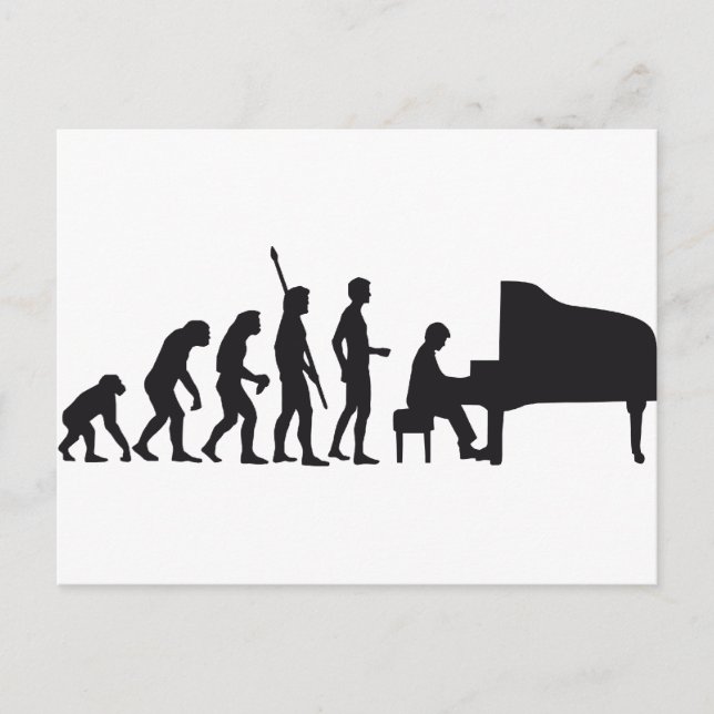 evolution piano postcard (Front)