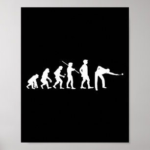 Evolution Pool Funny Pool Player Billiards Player  Poster