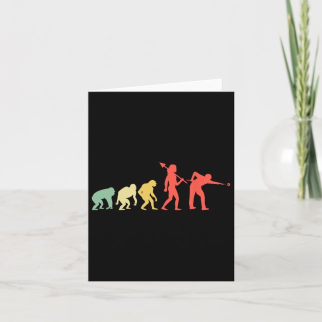 Evolution Rack Pool Billiard Player Billiards Cue  Card (Front)