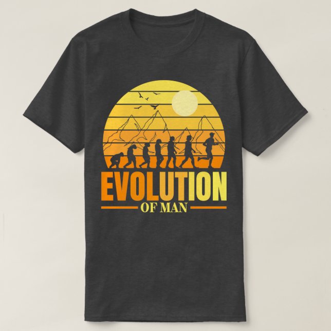 Evolution Really Cool Runny Gift For Joggers  T-Shirt (Design Front)