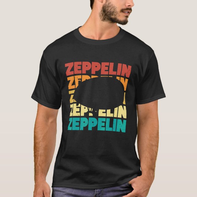 Evolution Retro Zeppelin  Dirigible Blimp Airship  T-Shirt (Front)