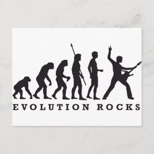 evolution rocks postcard