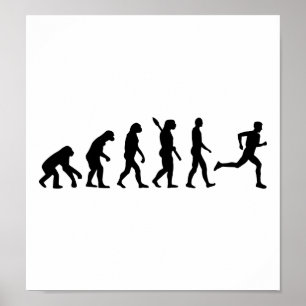 Evolution running marathon poster