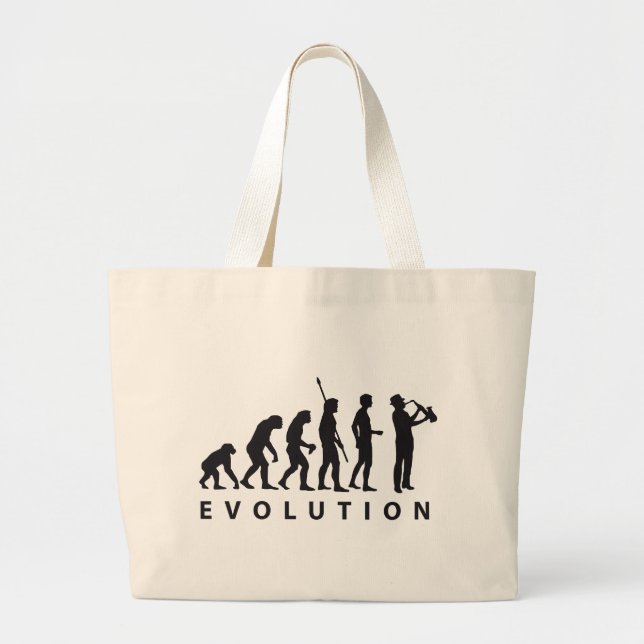 evolution saxophon large tote bag (Front)