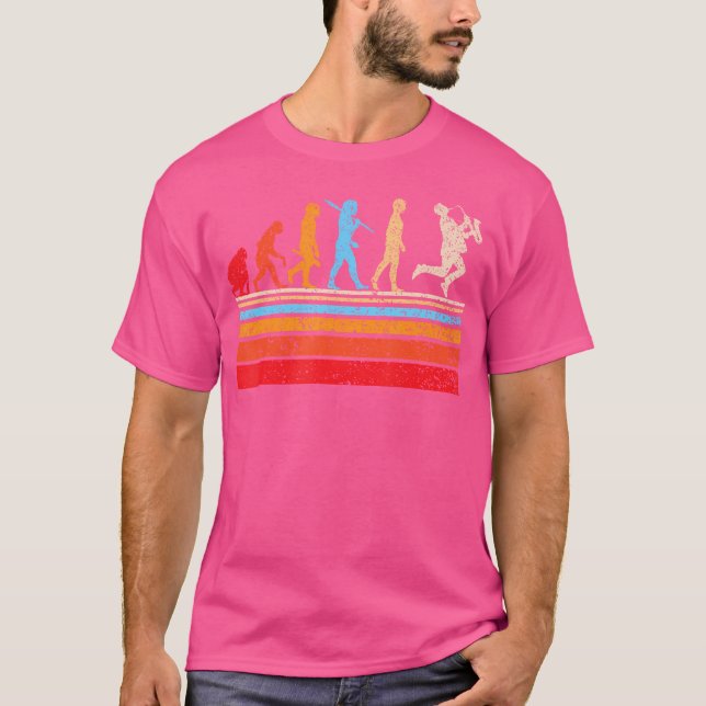 Evolution Saxophone Player Saxophonist Jazz Brass  T-Shirt (Front)
