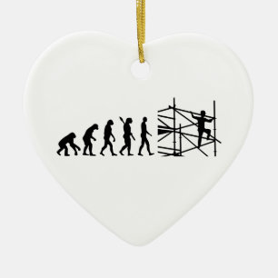 Evolution scaffolder ceramic tree decoration