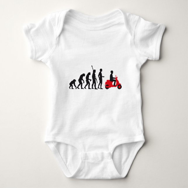 evolution scooter baby bodysuit (Front)