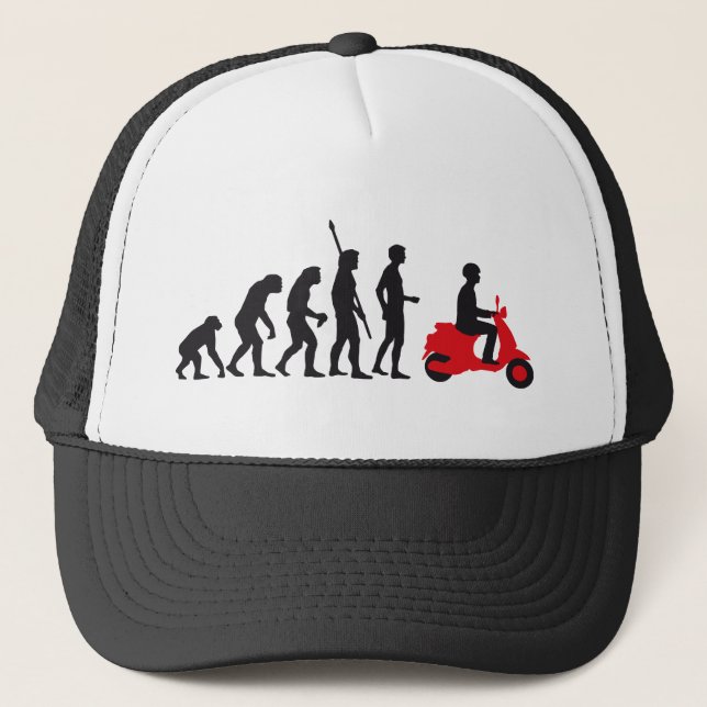 evolution scooter trucker hat (Front)