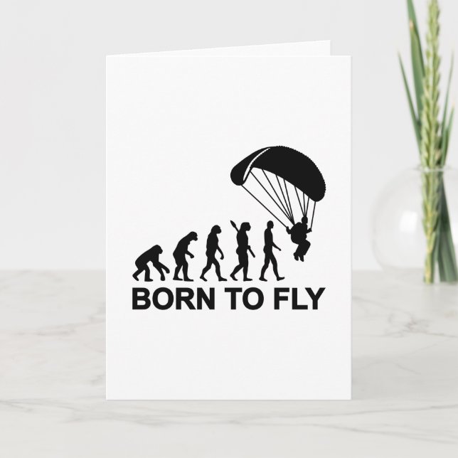 Evolution Skydiving born to fly Card (Front)