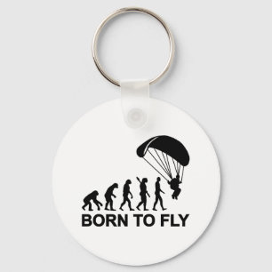 Evolution Skydiving born to fly Key Ring