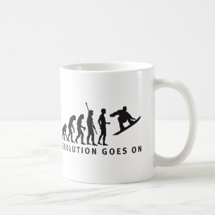 evolution snowboard coffee mug