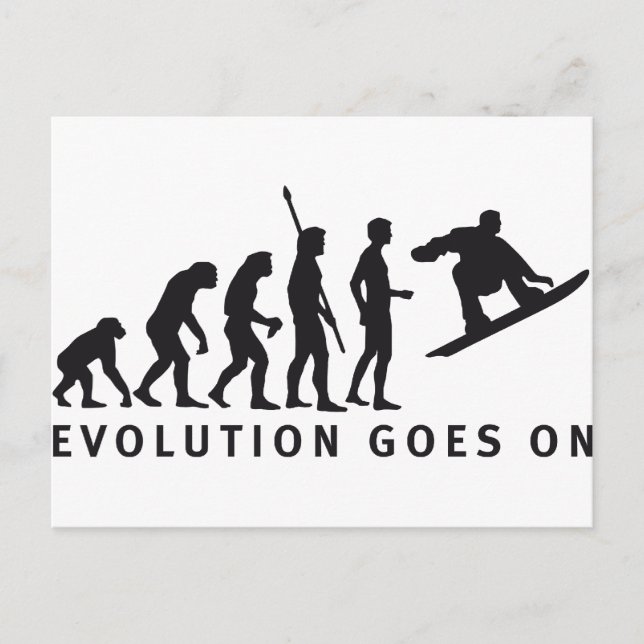 evolution snowboard postcard (Front)