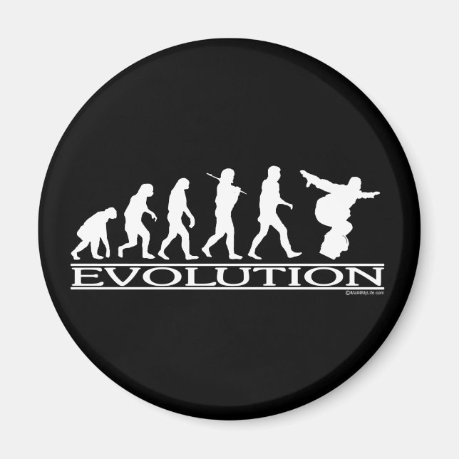 Evolution - Snowboarding Magnet (Front)