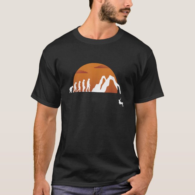 Evolution Spelunking Spelunker Cave Walker Nature  T-Shirt (Front)