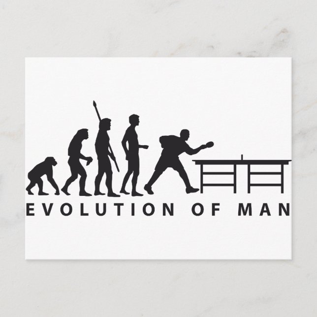 Evolution table tennis B Postcard (Front)