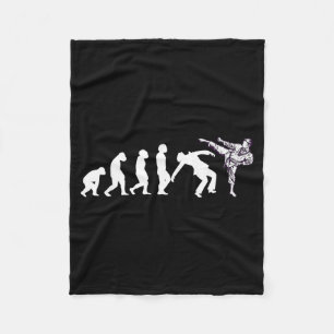 Evolution Taekwondo Karate Aikido Ju Jutsu Kung Fu Fleece Blanket