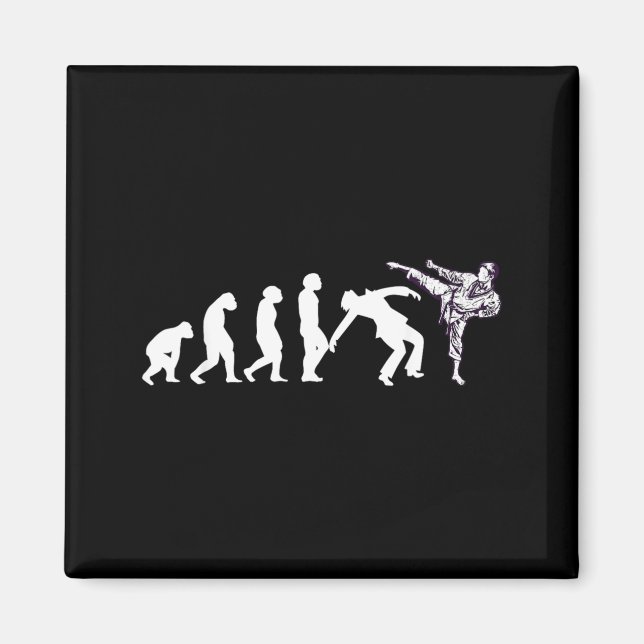 Evolution Taekwondo Karate Aikido Ju Jutsu Kung Fu Magnet (Front)