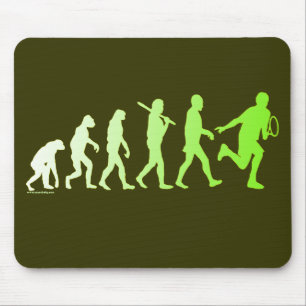 Evolution Tennis Humourous Tennis Tshirt Mouse Pad