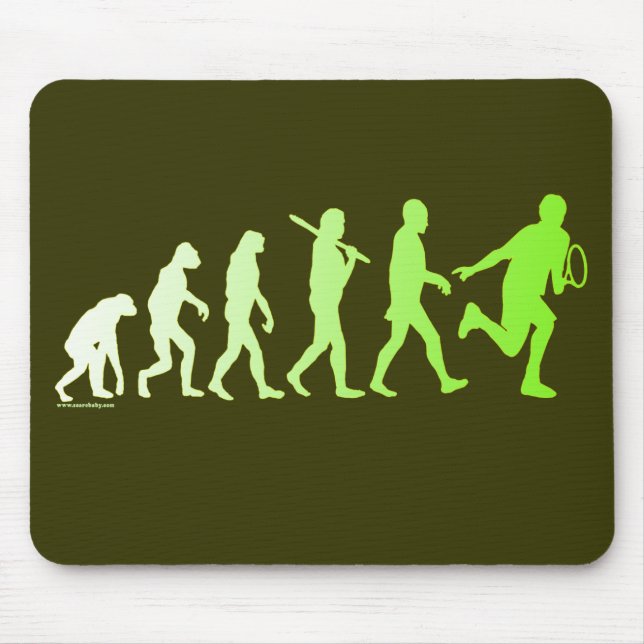 Evolution Tennis Humourous Tennis Tshirt Mouse Pad (Front)