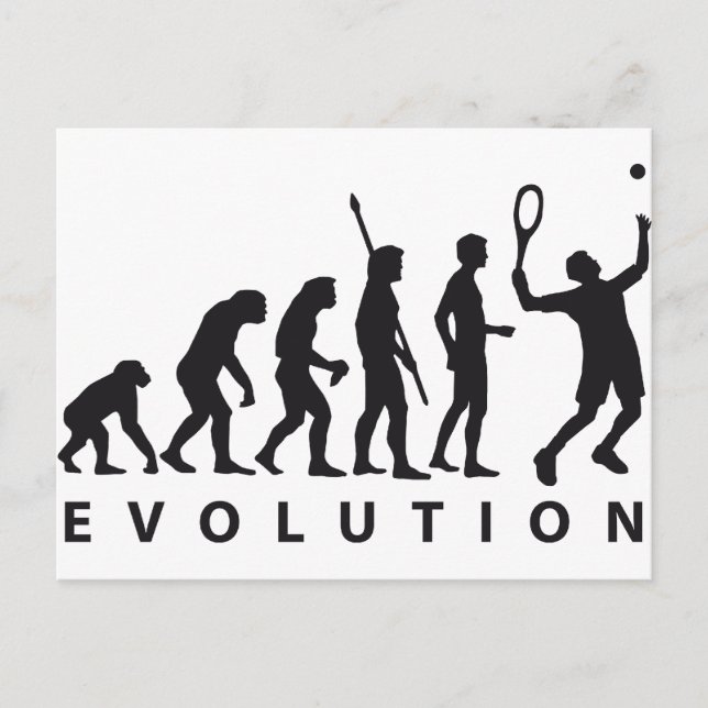 evolution tennis postcard (Front)