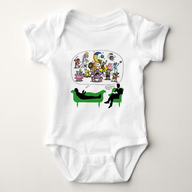 Evolution Therapist Psychologist Baby Bodysuit (Front)