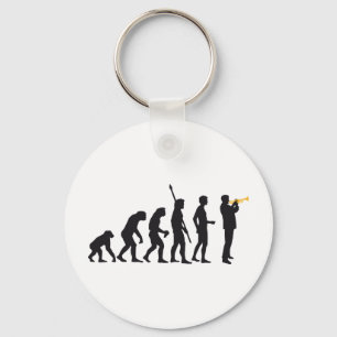evolution trumpet player key ring