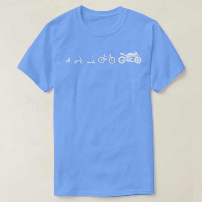 Evolution Two-Wheel Scooter Motorcycle Biker   T-Shirt (Design Front)