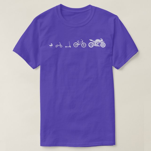 Evolution Two-Wheel Scooter Motorcycle Biker   T-Shirt (Design Front)