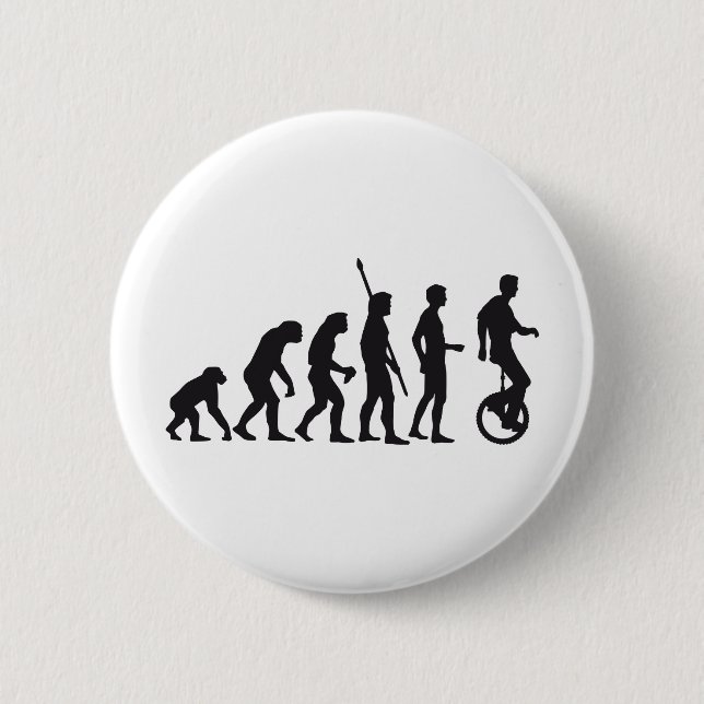 evolution unicycle 6 cm round badge (Front)