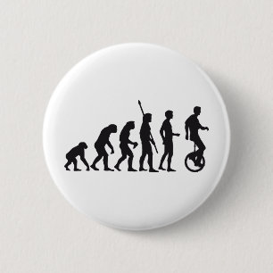 evolution unicycle 6 cm round badge