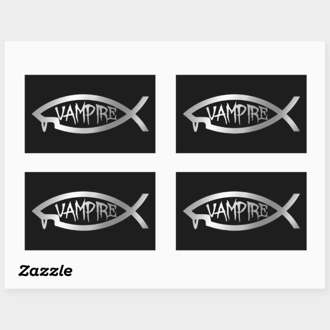 Evolution - Vampire Rectangular Sticker (Sheet)