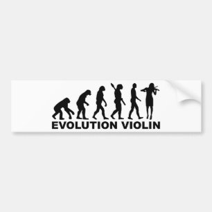 Evolution violin bumper sticker