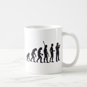 evolution violin coffee mug