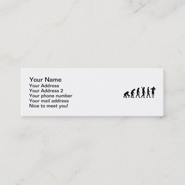 Evolution Violinist Mini Business Card (Front)
