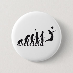 evolution volleyball 6 cm round badge