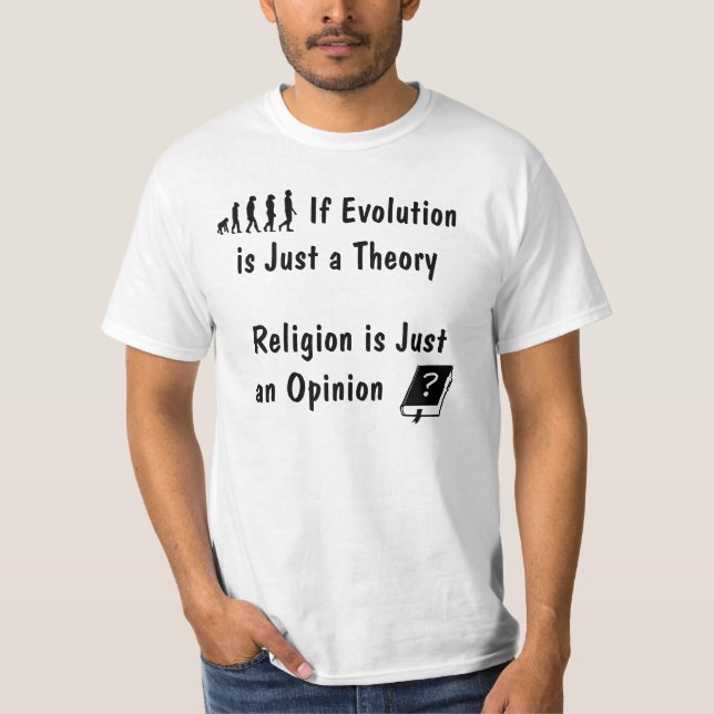 Evolution vs Religion T-shirt (Front)