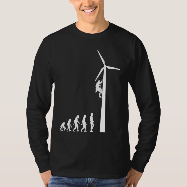 Evolution Wind Turbine Energy Windmill T-Shirt (Front)
