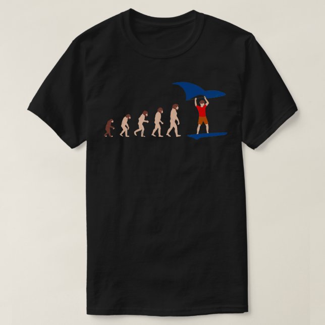 Evolution Wing Foiling Surfing Surfer Gift Idea 3 T-Shirt (Design Front)