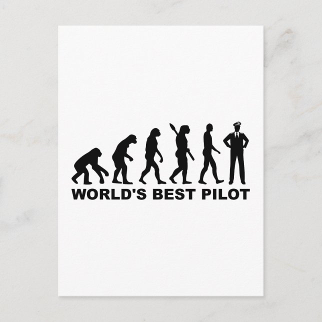 Evolution world's best Pilot Postcard (Front)